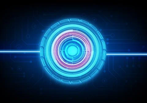 Circuit technology background with hi-tech Stock Illustration