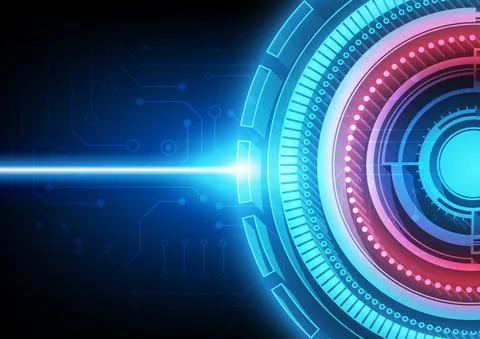 Circuit technology background with hi-tech Stock Illustration