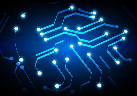 Circuit technology background with hi-tech Stock Illustration