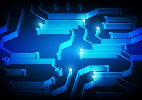 Circuit technology background with hi-tech Illustrazione stock