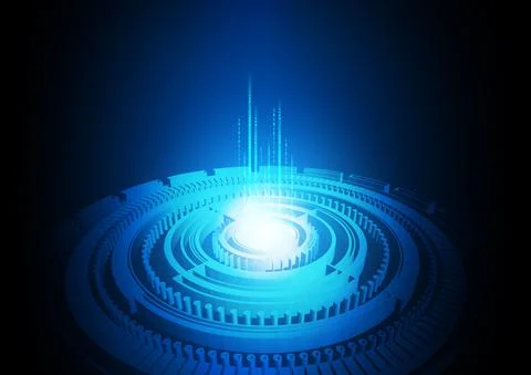 Circuit technology background with hi-tech Stock Illustration