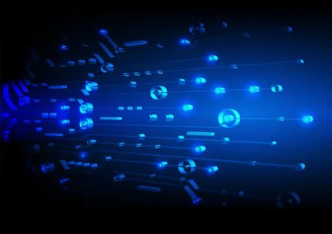 Circuit technology background with hi-tech Stock Illustration