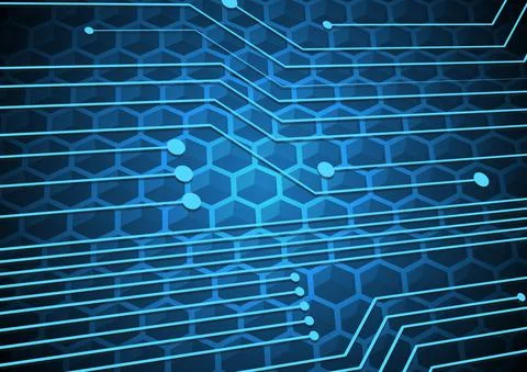 Circuit technology background with hi-tech Stock Illustration