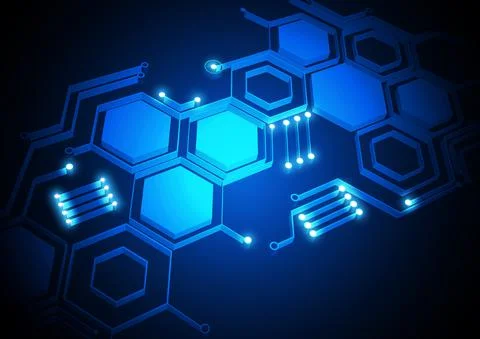 Circuit technology background with hi-tech Stock Illustration