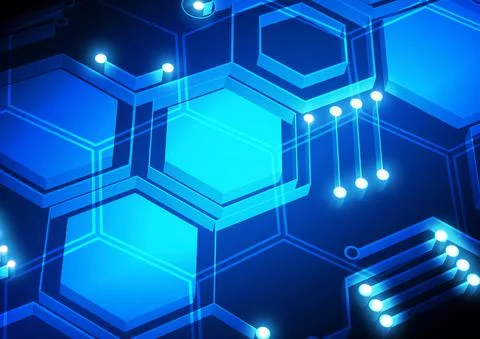 Circuit technology background with hi-tech Stock Illustration