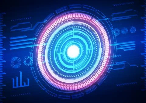 Circuit technology background with hi-tech Stock Illustration