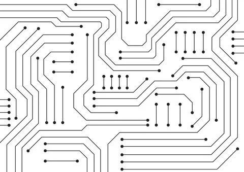 Circuit technology background with hi-tech digital Stock Illustration