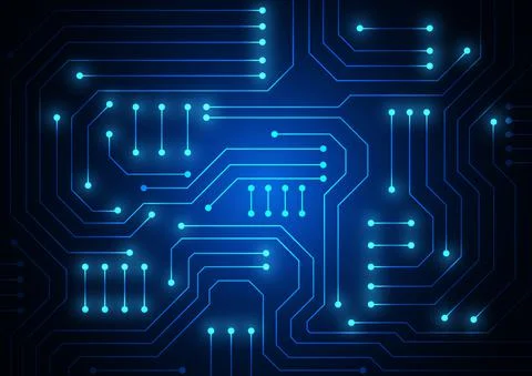 Circuit technology background with hi-tech digital Stock Illustration