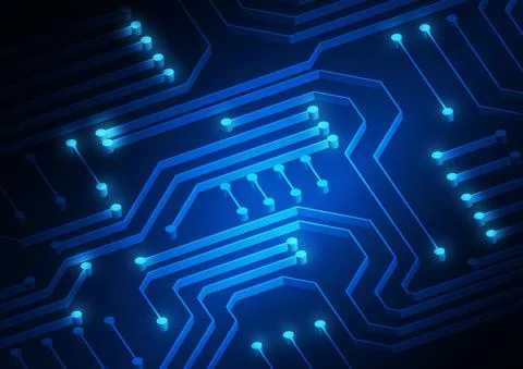 Circuit technology background with hi-tech digital Stock Illustration