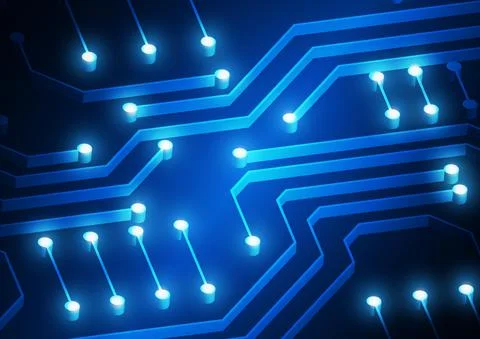 Circuit technology background with hi-tech digital Stock Illustration