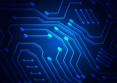 Circuit technology background with hi-tech digital Stock Illustration