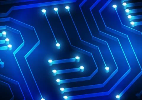 Circuit technology background with hi-tech digital Stock Illustration