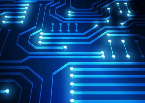 Circuit technology background with hi-tech digital Stock Illustration