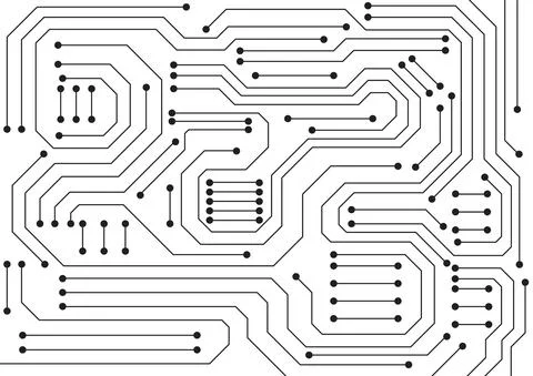 Circuit technology background with hi-tech digital Stock Illustration