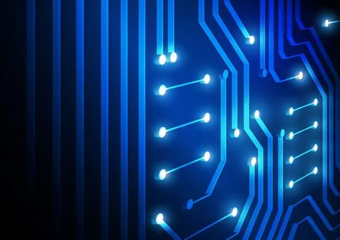 Circuit technology background with hi-tech digital Stock Illustration