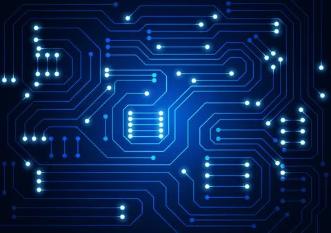 Circuit technology background with hi-tech digital Stock Illustration