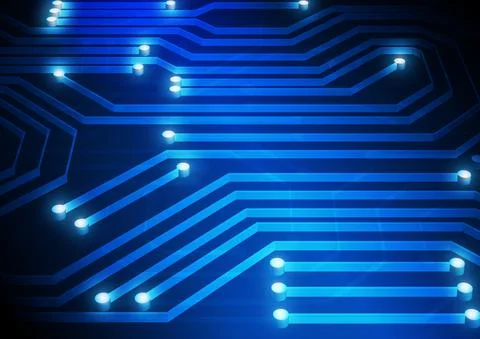 Circuit technology background with hi-tech digital Stock Illustration