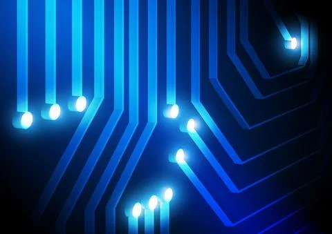 Circuit technology background with hi-tech digital Stock Illustration