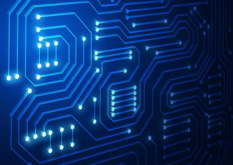 Circuit technology background with hi-tech digital Stock Illustration