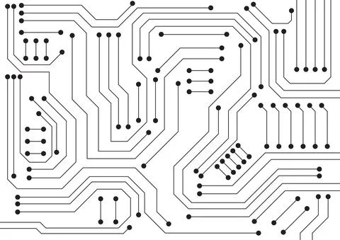 Circuit technology background with hi-tech digital Stock Illustration