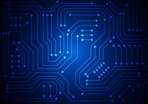 Circuit technology background with hi-tech digital Stock Illustration