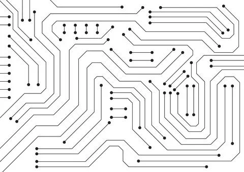 Circuit technology background with hi-tech digital Stock Illustration