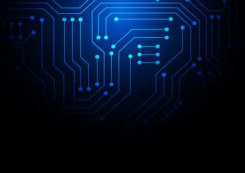 Circuit technology background with hi-tech digital Stock Illustration