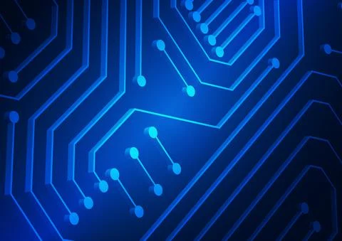 Circuit technology background with hi-tech digital Stock Illustration