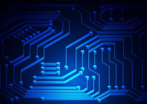 Circuit technology background with hi-tech digital Stock Illustration