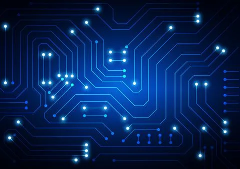 Circuit technology background with hi-tech digital Stock Illustration