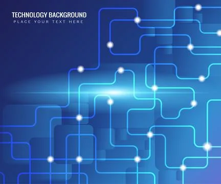 Circuit technology background with hi-tech digital data connection system and Illustrazione stock