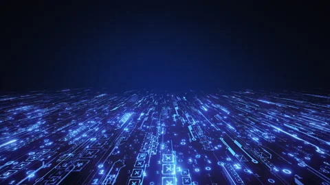 Circuit technology intro text background Stock Footage 158365175