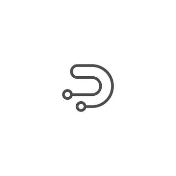 Circuit technology logo icon design vector Illustrazione stock