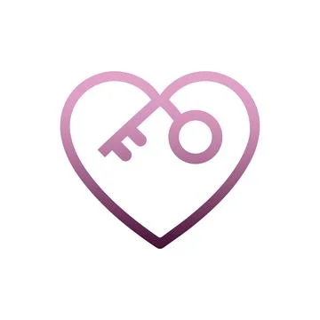 Circuit technology logo icon design vector Pro Vector love key logo design Illustrazione stock