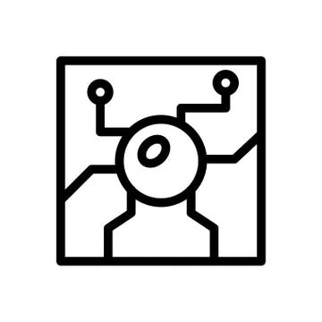 Circuit thin line icon Stock Illustration