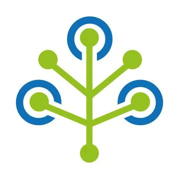 Circuit tree tech logo design innovative digital technology concept business ico Stock-Illustration