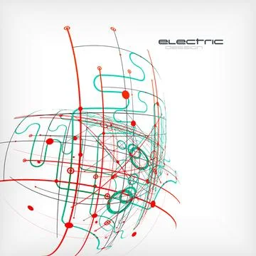 Circuit vector abstract background Illustrazione stock