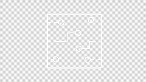 Circuit white line animation Stock Footage 288811516
