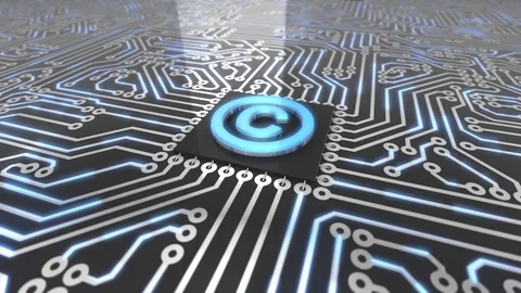 CircuitBoardRotationDarkBlueCopyright-4K Stock Footage 85953881