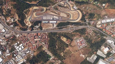 The Circuito do Estoril or Estoril Circuit 4k high resolution animation Stock Footage 302920689