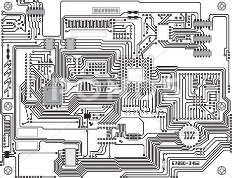 Circuitry - industrial high-tech background Stock Illustration