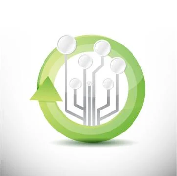 Circuits under work. illustration Illustrazione stock