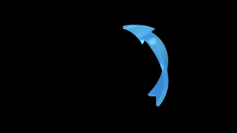 Circular 3D Arrow Loop Movement Stock Footage 292337974