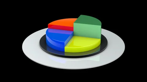 Circular 3D chart diagram Stock Footage 32897680