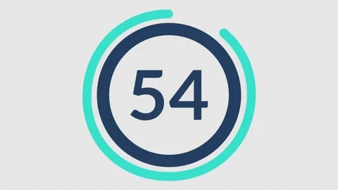 Circular 60 Seconds Timer for Dashboards and Mobile Interfaces Stock Footage 342733197