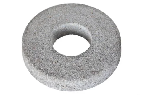 Circular abrasive disk  - emery isolated on white background Foto stock