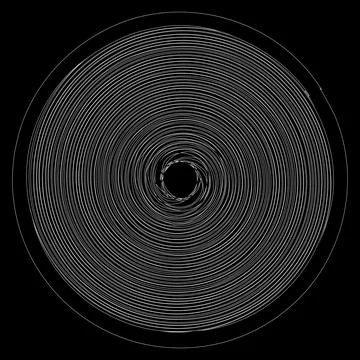 Circular Abstract In Black Stock Illustration