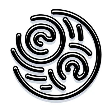 Circular abstract design creating a dynamic swirl pattern 스톡 일러스트