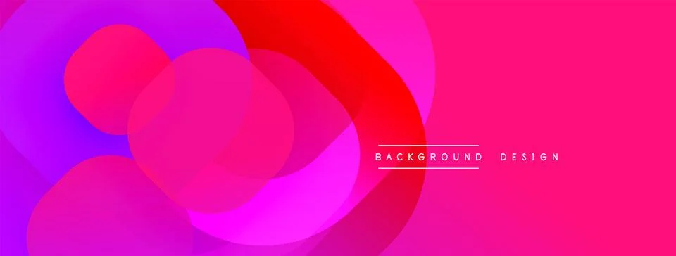 Circular abstract design with overlapping translucent circles and round shapes, Stock Illustration