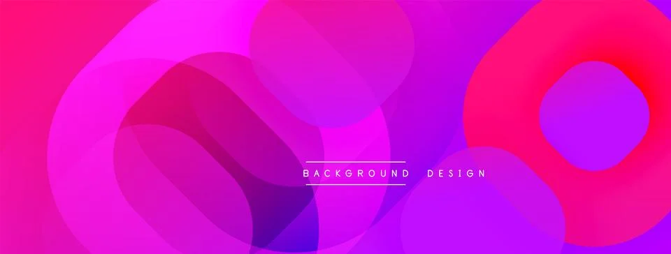 Circular abstract design with overlapping translucent circles and round shapes, Stock Illustration